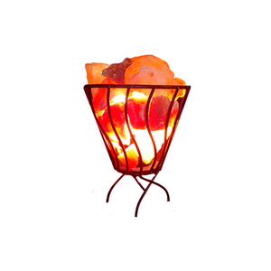 ตะกร้าเหล็กดัดทรงตะแกรงโคมไฟเกลือหินหิมาลัยสำหรับห้องนอนของขวัญสไตล์ปิรามิดเพื่อสุขภาพ - Product Image 6