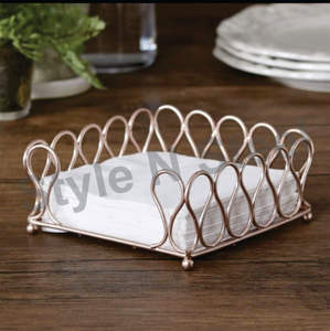 Porte-serviettes en métal doré Design vintage Porte-serviettes de table Design unique Luxe Couleur Design différent - Product Image 5