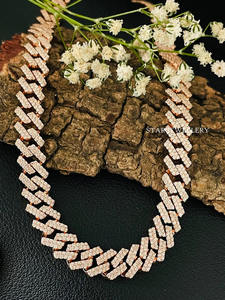 925 Sterling <b>Silver</b> 8 MM Wide VVS Moissanite Diamond Miami Cuban Link <b>Necklace</b> Fine Jewelry. - Product Image 2