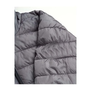 Chaqueta Acolchada con Capucha para Hombre, Lisa, Gris, Ligera, para Invierno, con Logotipo Personalizado, Proveedor de Marca Privada - Product Image 5