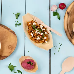 16Cm Bio-Coated Wooden Forks Natural Smooth Edge Single Use Table For Hotel Catering Buffets - 1000 pcs/carton - Product Image 6