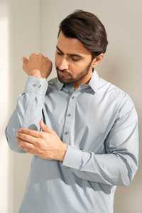 Usine en gros 100% coton Shalwar Kameez ensemble meilleure vente hommes style traditionnel musulman Salwar Kameez robe - Product Image 3