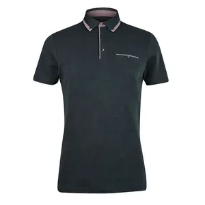 Golf à col roulé pour hommes 100% coton de haute qualité pour polo vierge brodée personnalisée pour Polo avec tissu tricoté anti-OEM - Product Image 3