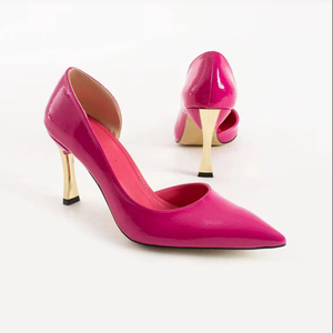 Zapatos de Tacón de Aguja Clásicos para Mujer, Punta Puntiaguda, Decoración de Diamantes de Imitación, 9 CM, para Tallas 36-40, Hechos en Turquía - Product Image 1