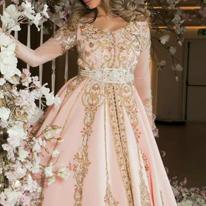 Qiao — robe CAFTAN de soirée, nouvelle collection, broderie de dabi, perles en verre de cristal, pierre de verre, travail pour mariage, @ 2022 - Product Image 1