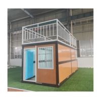 Maison conteneur préfabriquée pliable, portable et modulaire, 20ft/40ft, pour bureau, en panneaux sandwich, design moderne, Anshiju 1