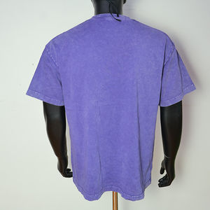 Camiseta OEM personalizada, 100% algodón, estampada, de gramaje pesado, lavada con lejía y ácido, estilo vintage, talla grande para hombre, oversize. - Product Image 6