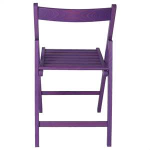 WELL HOME Set di 4 Sedie da Giardino in Legno di Faggio Finitura Lilla, Sedie BAS per Arredamento e Decorazioni Casa - Product Image 5