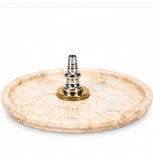 Farida Hookahs Egyptian Luxury Heavy Marble Balha Hookah with Lacquer Technique Stainless Down Stem 1 Hose for Shisha Smoking - Product Image 3