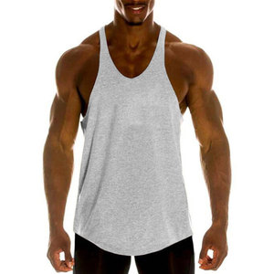 <b>Men's</b> <b>Gym</b> Sportswear Workout Singlets Muscle Sleeveless Stringer <b>Vest</b> for Fitness Bodybuilding Embroidered Stringer Clothing - Product Image 2