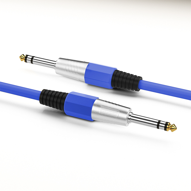 Factory OEM High End 6.35mm to 6.35mm TRS Stereo Plug Headphone Speaker Audio Cable Male to Male 6.35mm Cable
