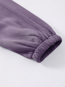 ชุดวอร์มผ้าฟลีซ2ชิ้นสำหรับผู้หญิงพิมพ์ลายหน้ายิ้มน่ารักและตัวอักษรสำหรับฤดูใบไม้ร่วงและฤดูหนาว - Product Image 6