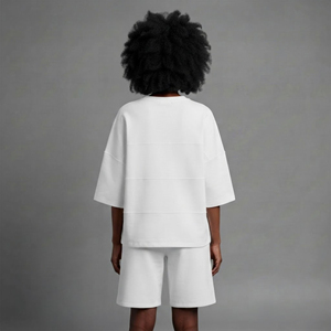 Ensemble 2 pièces pour femme en coton 100% - Vêtements décontractés d'été - Logo brodé personnalisé - Streetwear - Ensemble confortable pour femmes - Style Hip Hop - Product Image 2