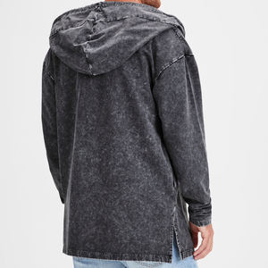 Sudadera con capucha personalizada con lavado ácido para hombres, venta al por mayor de ropa deportiva, sudaderas de gimnasio, diseño bordado, ropa deportiva teñida lisa - Product Image 2