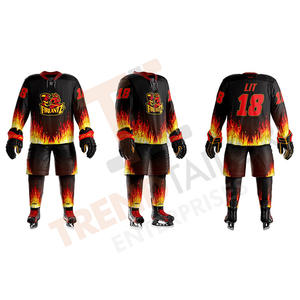 Maillots de hockey pour jeunes hommes, personnalisables, vêtements de hockey sur glace vierges, nom et numéros cousus - Product Image 2