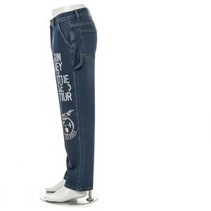 Pantalon en toile imperméable avec impression par décharge, tissu en coton mélangé durable, vêtements de travail en plein air, confort quotidien, vêtements personnalisés - Product Image 4