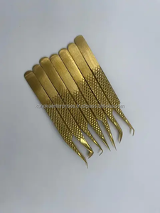 แหนบต่อขนตาแบบมืออาชีพ ยี่ห้อส่วนตัว ป้องกันไฟฟ้าสถิต ทนทาน สำหรับต่อขนตาแบบวอลุ่ม ปลายสแตนเลส อุปกรณ์เสริมความงาม - Product Image 6