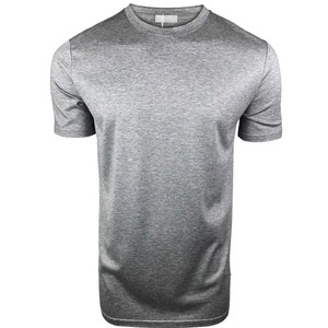 Lujo cuello redondo suave brillante en blanco doble mercerizado algodón hombres camisetas Fitness brillo doble mercerizado algodón hombres camisetas - Product Image 5