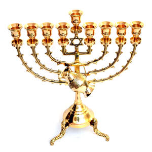 Portavelas de Menorah de Navidad ecológico hecho a mano de alta calidad para decoración del hogar soporte de vela de cena de boda de Metal - Product Image 5