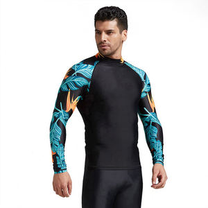 Vente en gros Chemises de compression personnalisées à manches longues pour hommes Protection solaire MMA Spandex/Polyester - Product Image 4