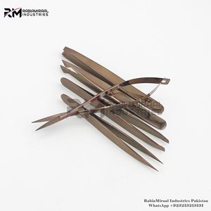 Pinzas para cejas de oro rosa de alta calidad, embalaje personalizado de acero inoxidable, nuevo estilo, pinzas para cejas - Product Image 5