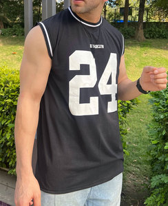 Vente chaude été épissé séchage rapide lâche respirant course hommes gilet course respirant coton débardeur - Product Image 2