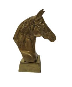 Statue décorative tête de cheval en métal - Product Image 1