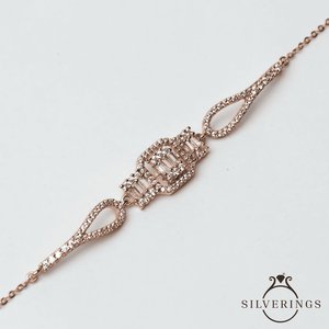 NOVAMART Fine SILVERINGS 925 STERLING <b>SILVER</b> the One Rose Gold <b>Bracelet</b> Fine <b>Bangles</b> Wholesale Export - Product Image 3