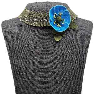 Mavi İğne Oyası Tasma Renkli Gelincik Kolye Moda Ve Eşyalar Kolye - Product Image 1