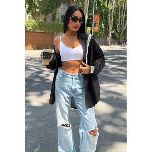 Camisa Casual Oversize de Popelina 3436 con Detalle de Banda - Product Image 2