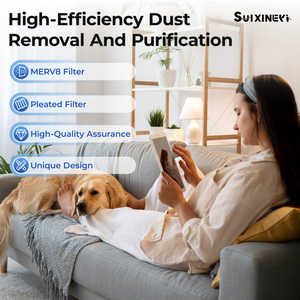 แผ่นกรองอากาศ SUIXINEYI MERV8 สำหรับเครื่องปรับอากาศ HVAC และเตาอบ ขนาด 20x24x1 นิ้ว รูปทรงสี่เหลี่ยมจัตุรัสแบบจีบ - Product Image 5