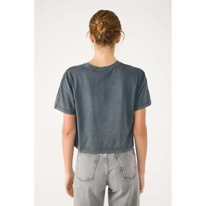 T-shirt court décontracté pour femme 100% coton Col rond Coupe classique Tailles XXS XS Taille unique Respirant - Product Image 6