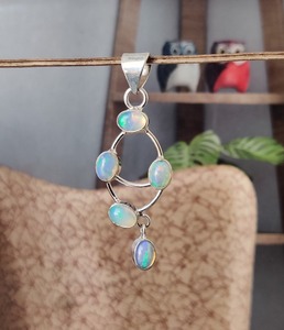Handmade Classical <b>Pendant</b> 925 Solid Silver Jewelry For Women 925 Sterling Silver <b>Opal</b> Gemstone Boho Style <b>Pendant</b> Gift For - Product Image 2