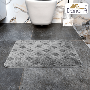 DarianA Towel Soft Tapis de sol moderne 100% polyester couleur unie fin écologique absorbant séchage rapide antidérapant avec support en caoutchouc - Product Image 4