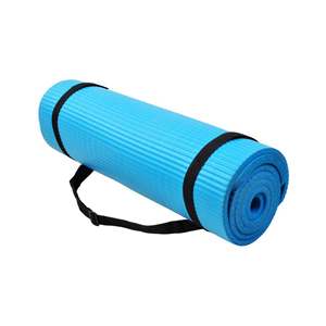 GoYoga+ 71x24in <b>Exercise</b> Yoga Mat with <b>Knee</b> Pad & Strap Blue-Foam Material From BalanceFrom Fitness - Product Image 3