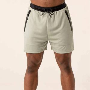 Wholesale OEM Service Custom Sporty <b>Men</b> Gym <b>Shorts</b> Solid Color Canvas Breathable Mid Waist Pockets Elastic Gym <b>Shorts</b> - Product Image 6