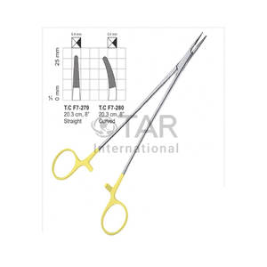 Porte-aiguilles Webster en acier inoxydable de haute qualité, 13 cm, mâchoire lisse, instruments chirurgicaux médicaux, suture délicate, fabricant - Product Image 1