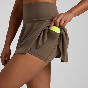 Faldas de Tenis para Mujer de Alta Calidad, Ecológicas, Transpirables, de Secado Rápido, que Absorben la Humedad, con Elasticidad en 4 Direcciones y Logotipo en la Parte Delantera y la Cintura - Product Image 1