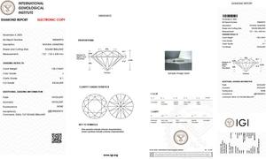 100% Diamantes naturales 1,50 Quilates Blanco J Color Grado SI1 Claridad Diamantes sueltos con corte brillante redondo y certificaciones IGI - Product Image 2