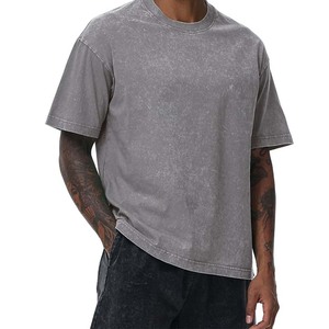 OEM Custom Logo <b>Printed</b> Oversized Plain Dyed Breathable Lightweight Polyester/Cotton Solid Pattern Men T-Shirts - Product Image 2
