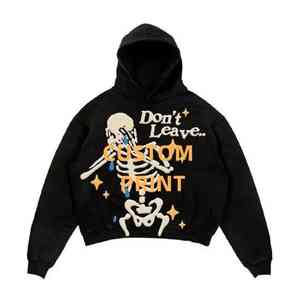 Hombres Custom Rhinestone Sublimación Sudaderas DTG DTF Impreso Sudadera Streetwear Oversized Pullover Factory Supply - Product Image 2