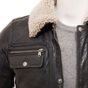 Best Selling Men's <b>Winter</b> <b>Leather</b> <b>Jacket</b> Long Sleeve Slim Fit with Unique Design and Attractive Color - Product Image 4