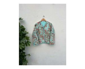 Patchwork Chaquetas Acolchadas Algodón Floral Estilo Bohemio Otoño Invierno Chaqueta - Product Image 1