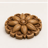 Décoration murale florale en bois tendance, écologique, faite à la main, design circulaire traditionnel, pour anniversaire, mariage, Diwali