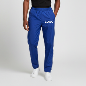 กางเกงวอร์มแนวกันลมน้ำหนักเบาสำหรับผู้ชายกางเกงสำหรับไปยิมซักได้สีทึบปักโลโก้ได้ตามต้องการ - Product Image 4