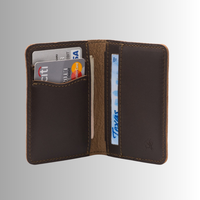 Alif dompet kartu pria ramping kulit tarik asli tekstur penuh kualitas Premium lipat dua Vintage buatan tangan tren dompet merek kustom