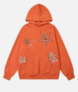 Best Factory-Made Men's Hoodies Premium Quality Custom Label Winter New Style Top Selling Embossed Embroidered <b>Beaded</b> Hoodies - Product Image 3