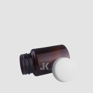 Soluciones de Empaque JK desde Ho Chi Minh City, Mejor Precio de Envío, Botella PET Marrón de Lujo de 120 ml para Empaque de Píldoras, Vitaminas y Polvos M0273 - Product Image 1