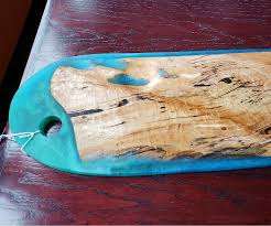 Planche à découper en résine bois d'olive planche à fromage de luxe planche à découper décor de cuisine avec résine - Product Image 2
