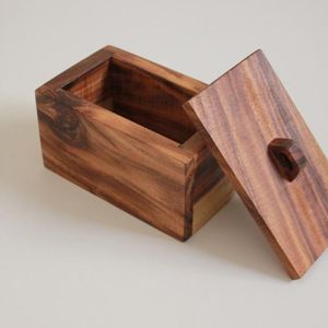 Caja de almacenamiento de madera con asa para fácil transporte - Product Image 2